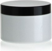 Pot en PET classique transparent 250 ml avec couvercle à vis en plastique  noir 70/400