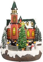Kersthuisjebestellen - Kerk groot - Concert - Draaiende Kerstboom - Ledverlichting - Muziek - Kersthuisjes & Kerstdorpen