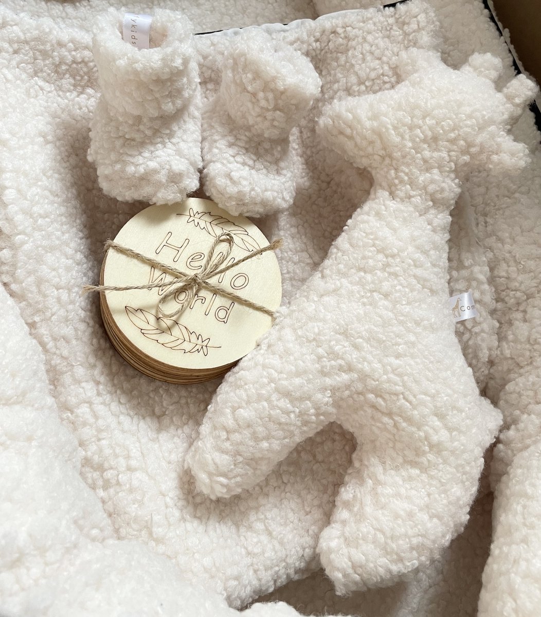 Comfykids Mijlpaal Houten Kaartjes - Baby Schijfbord - Kraamcadeau