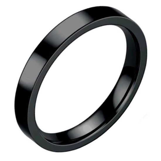 LGT Jewels smalle stalen ring Zwart 3mm-20mm