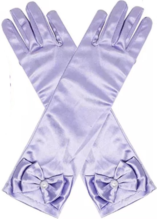 Het Betere Merk - Speelgoed meisjes - voor bij je prinsessenjurk - paarse handschoenen - prinsessen verkleedkleding