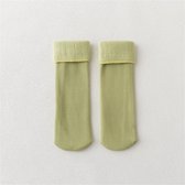 Sara Shop - Warme Sokken - Thermo Wintersokken - gevoerde sokken voor de koudste dage- One-Size 32-36 - Licht groen