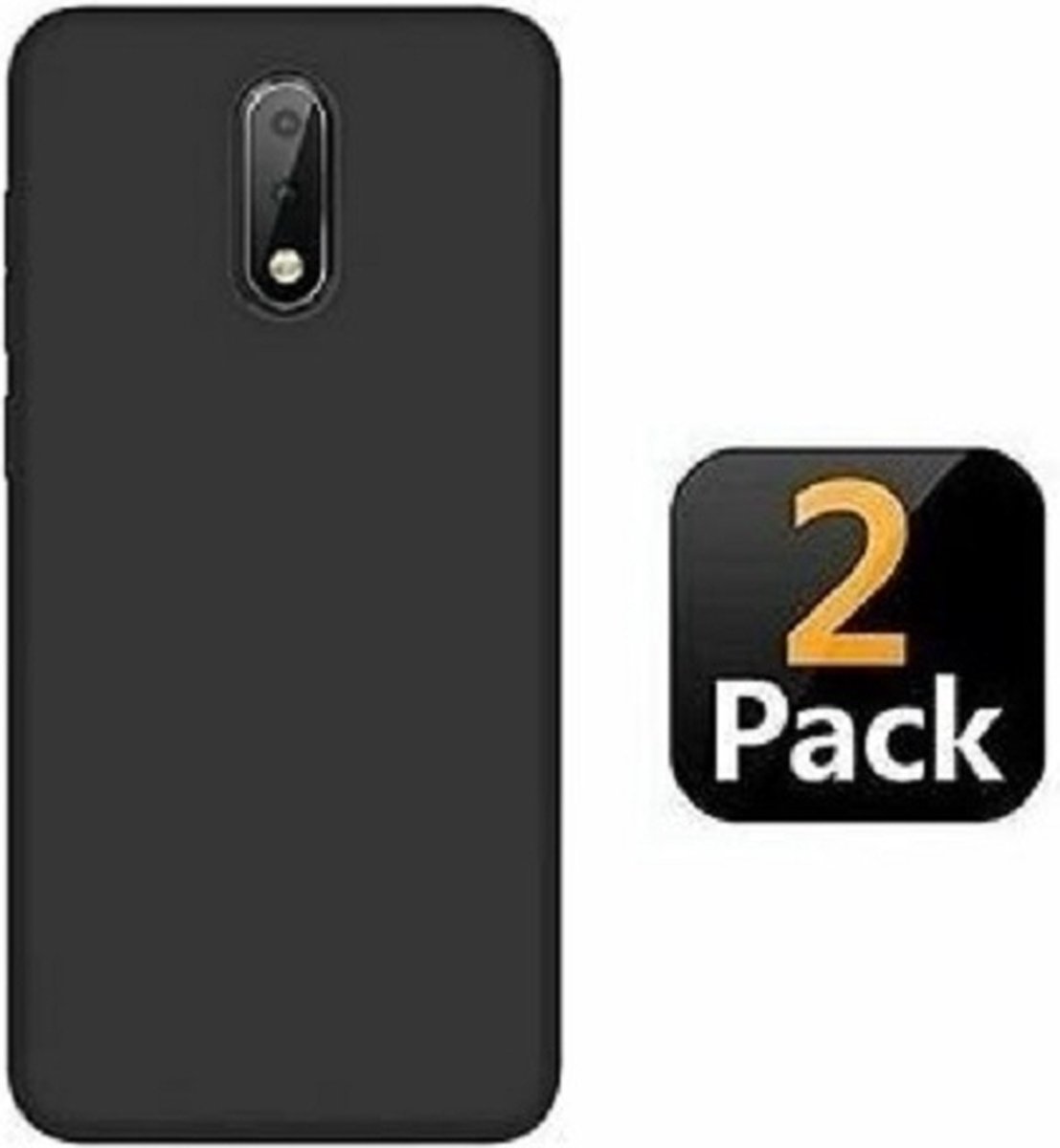 Nokia 2.3 Hoesje Siliconen TPU Zwart 2x