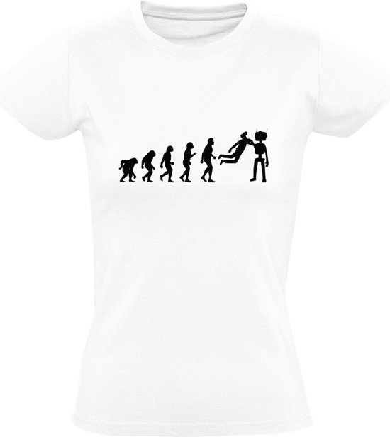 T-shirt Femme Évolution Robot | Robotique | Robotique | Robots | Ingénierie | Techno | Développement | Robotisation | Programmeur | Chemise