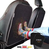 Kewago Premium rugleuningbescherming, autostoelbeschermer in set van 2, zwart. Autostoelbeschermer voor de rugleuning. Treepbescherming kickmat voor kinderen. Waterdicht. Bescherming van autostoeltjes.