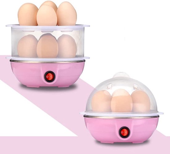 HR Goods - Electrische Eierkoker - Geschikt voor 1 - 14 eieren - Roze