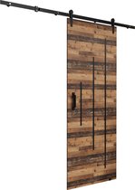 InspireMe - Schuifdeursysteem met rail - 90x204cm - PARKER Y 90 - Oude stijl hout