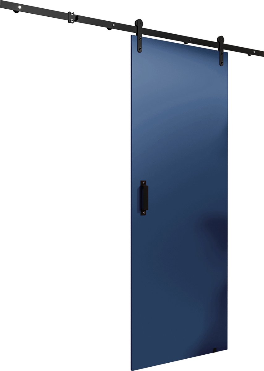 InspireMe - Schuifdeursysteem met rail - 90x204cm - PARKER I 90 - Marineblauw met Soft-Close system