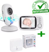 LaNicole-babyfoon met camera-babymonitor-LCD 3.2 scherm-nachtlampje-kind-veiligheid