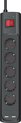 Monster - Stekkerdoos met Overspanningsbeveiliging - 5-voudig + 2 USB met Schakelaar - 1.8m - Zwart