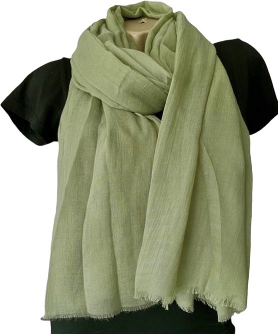 Écharpe longue et fine pour femme - Vert - 180 x 100 cm (9826)