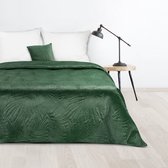 Oneiro’s luxe LUIZ /type 4/ Beddensprei Donkergroen- 200x220 cm – bedsprei 2 persoons - donkergroen – beddengoed – slaapkamer – spreien – dekens – wonen – slapen