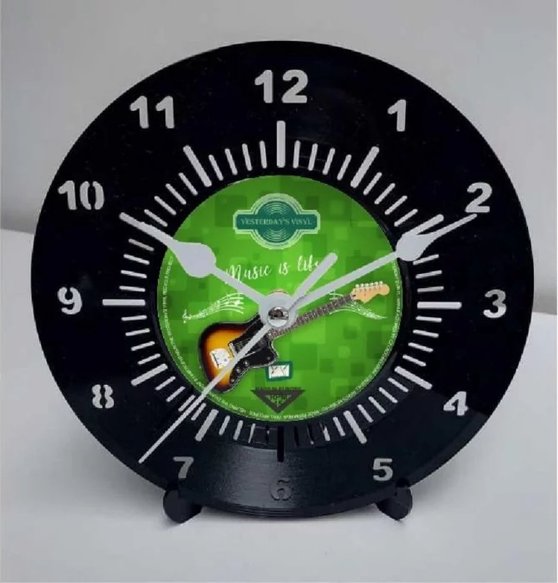 Vintage - Desktop Klok - Vinyl - Guitar