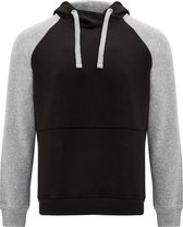 Tweekleurige hoodie 'Badet' Zwart/Grijs Merk Roly Maat XXXL