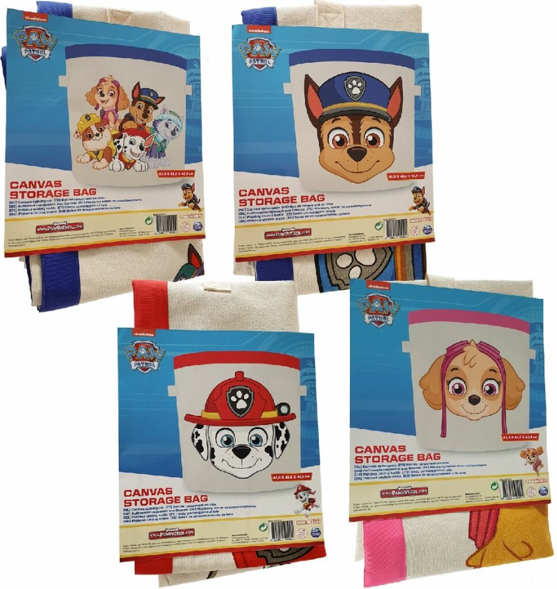 paw patrol canvas opbergzak - Skye - piloot