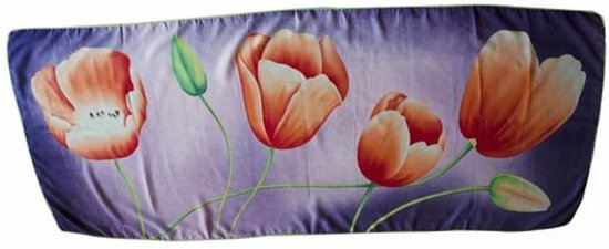 Echarpe Tulipe Violet | Produits lents | Souvenir | 170 x 30 cm