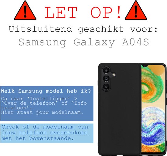 Coque Samsung Galaxy A04s Coque Arrière En Siliconen Avec 2x Protecteur D'écran - Coque Samsung A04s Coque En Silicone - Wit