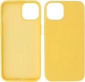 iPhone 14 Plus Hoesje - 2.0mm Dikke Fashion Telefoonhoesje Backcover - Geel
