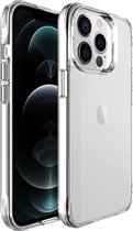 LuxeBass Siliconen hoesje geschikt voor Apple iPhone 14 Pro Max - Transparant - telefoonhoes - gsm hoes - gsm hoesjes