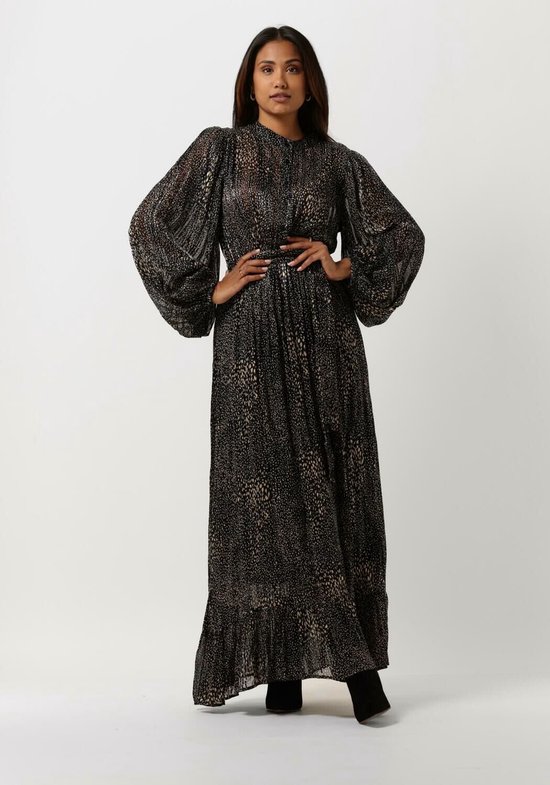 LVCBL Gothic dames retro stijl diepe V-hals jurk lange mouwen middeleeuwse jurk lange partyjurk Halloween jurk zwart L