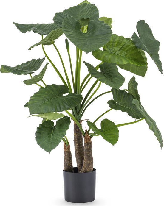 Greenmoods Kunstplanten - Kunstplant - Alocasia - Zijde - 120 cm