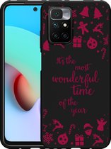 Xiaomi Redmi 10 2022 Hoesje Zwart Most Wonderful Time - Designed by Cazy