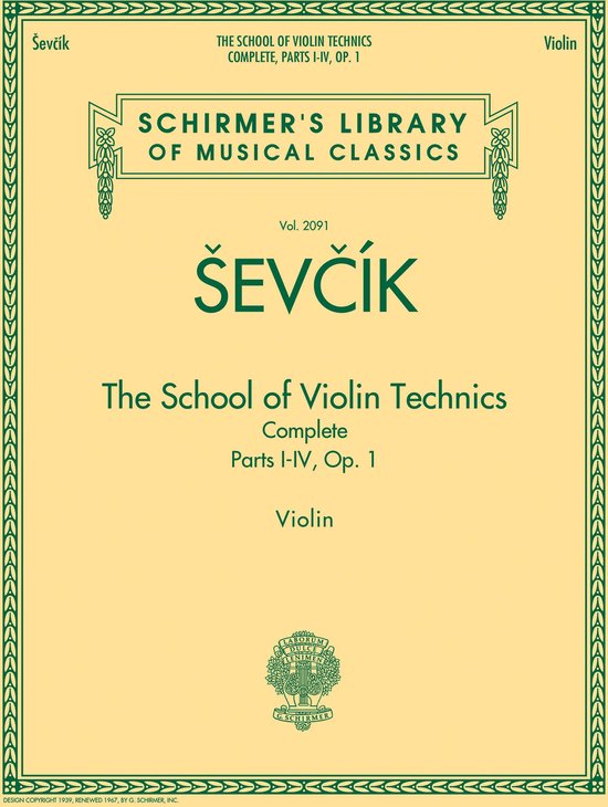 Sevcik The School Of Violin Technics