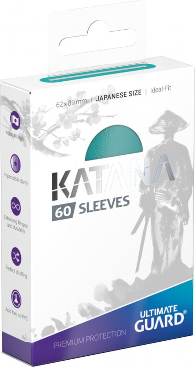 Ultimate Guard Katana Sleeves Japanese Size (60) - Turquoise