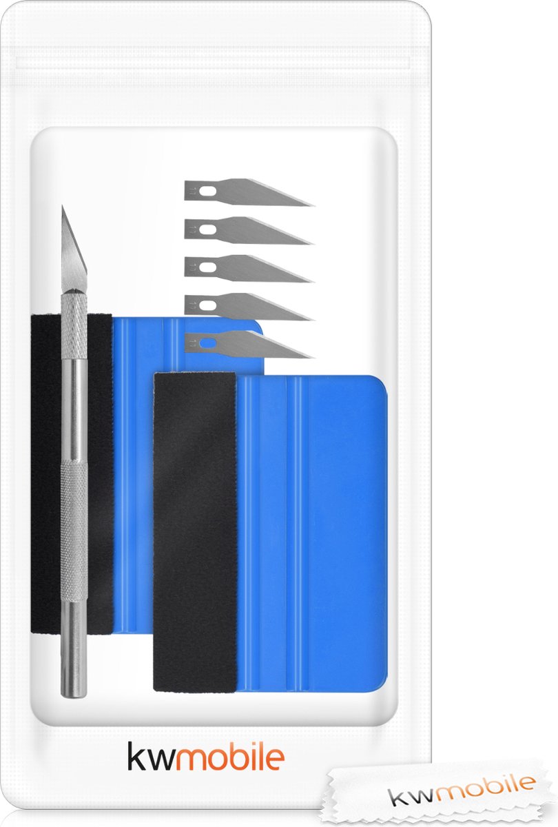 kwmobile raamfolie rakel met vilt - Set van 2 rakels, mesje en 4 ...