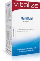 Vitalize MultiGold Compleet 60 tabletten - De absolute nummer 1 Multivitamine - Alle benodigde vitaminen, B-vitaminen in de actieve vorm, mineralen, spoorelementen en bio-actieve stoffen