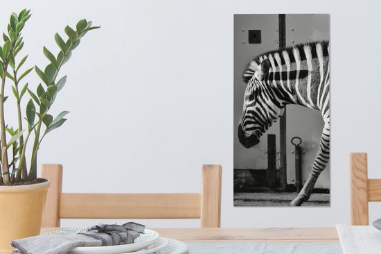 Peinture sur toile - Animaux sauvages - Zebra - Mur - Porte - Décoration murale - Toile - 20x40 cm - Tableau sur toile - Décoration de la maison