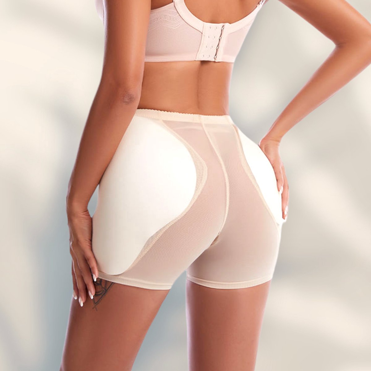 Wow Peach - Padded Shapewear Hips & Butt Lift Short - Hipdips - Tegen hipdips - Heup en Billen Vulling - Corrigerend Ondergoed - Shaping Broek - Comfort Short - Nude - XX-Large
