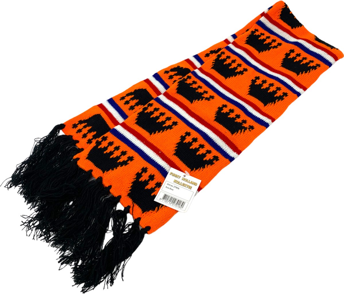 Koningsdag Oranje shawl / sjaal dubbel gebreid Holland 18 x 120 cm | bol.com