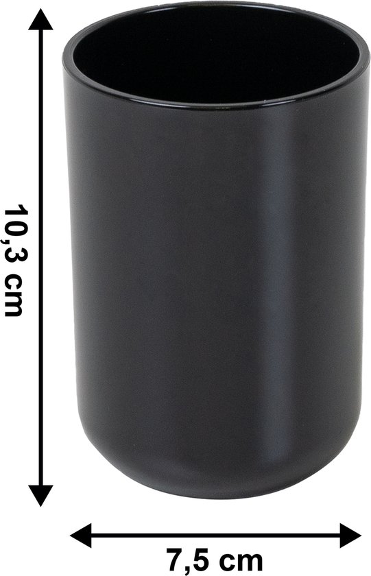 Badkamer Set - Badkamer Accessoires - Set van 4 - Zwart