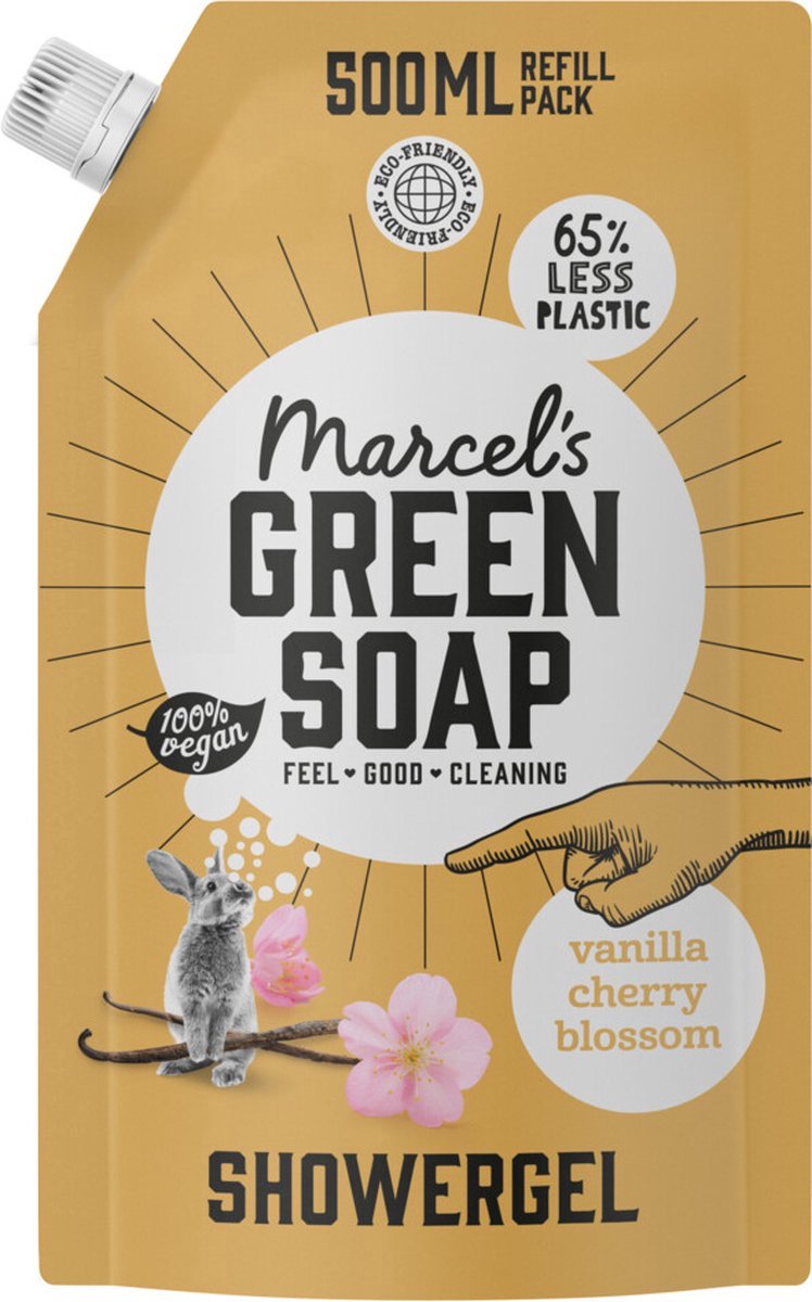 Marcel's Green Soap Shower Gel Navulling Vanille & Kersenbloesem 500 ml
