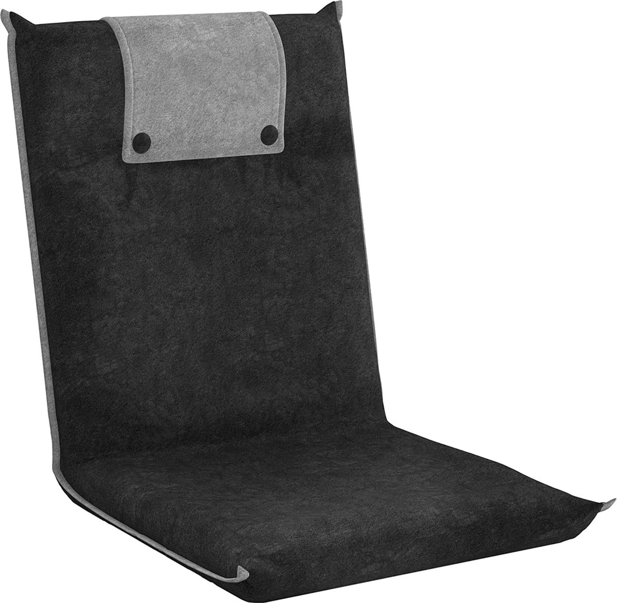 Vloerstoel Grijsgroen Vloerstoel Gestoffeerd Verstelbare Rugleuning Linnen Bekleding Robuust Stalen Frame Ml Design