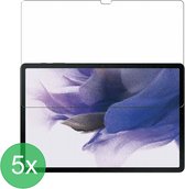 Geschikt Voor: Samsung Galaxy Tab S7+ / S7 FE / S8+ Tablet Screenprotector 5x - screen protector - glas - bescherm - beschermglas - ZT Accessoires