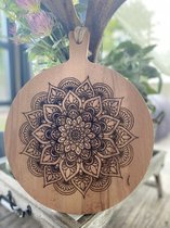 Serveerplank rond - 40 cm - mandala