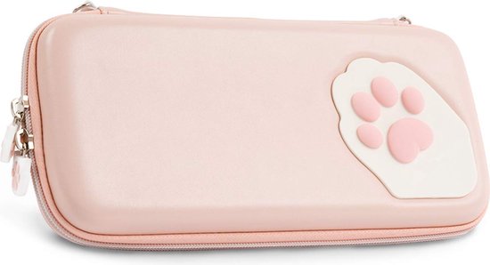 Geekshare Pink Cute Cat Paw Case voor Nintendo Switch/Switch OLED-model ...