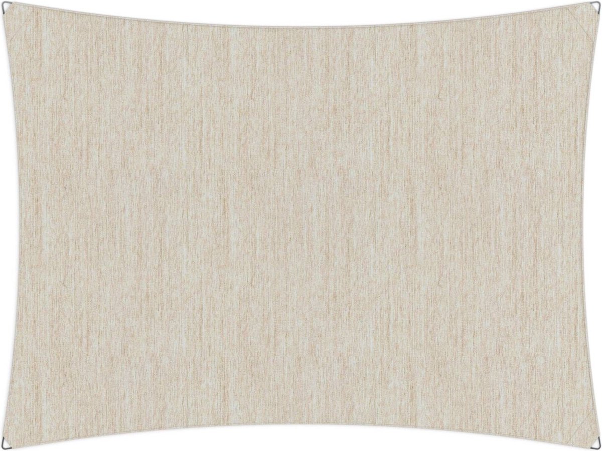 Compleet pakket: Umbrosa Ingenua schaduwzeil rechthoek 3x4 m solidum canvas met bevestigingsset en buitendoekreiniger