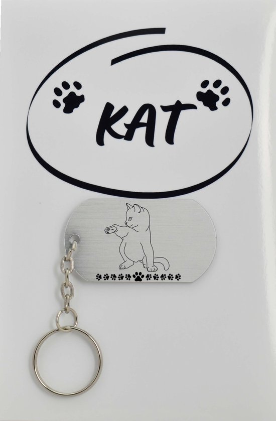 sleutelhanger inclusief kaart – katten liefhebber cadeau - animals - Leuk kado... | bol.com