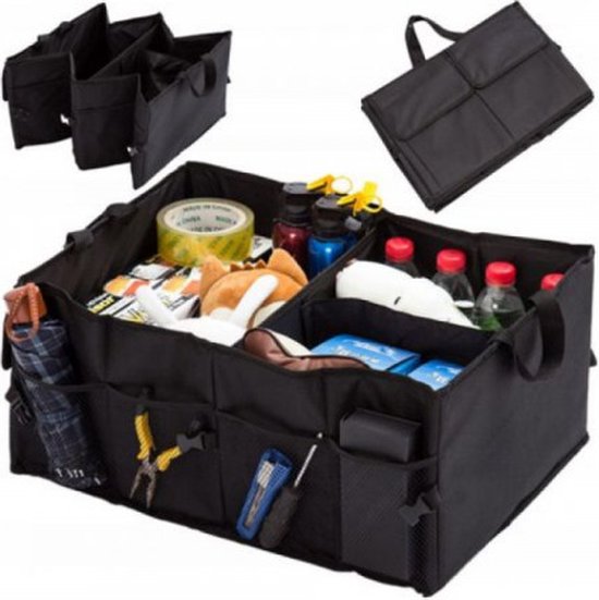 Kofferbak Organizer tas - Organizer auto - Kofferbak opbergbox - Kofferbak tas opvouwbaar- 53 x 38 x 25,5 cm - Zwart