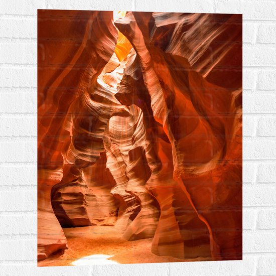 WallClassics - Muursticker - Antelope Canyon Gang in Ravijn - 60x80 cm Foto op Muursticker