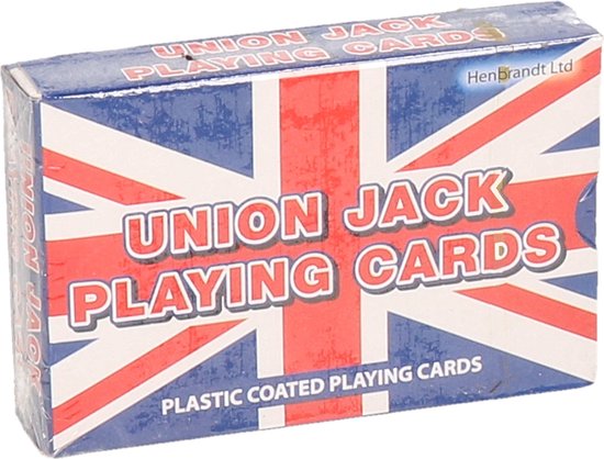 Afbeelding van het spel Speelkaarten geplastificeerd Union jack 9 x 6 cm