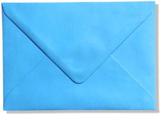 Cards & Crafts 100 C6 Enveloppen - Babyblauw - 162x114mm - 110 grams - 16,2x11,4cm - Gegomde puntklepsluitingg