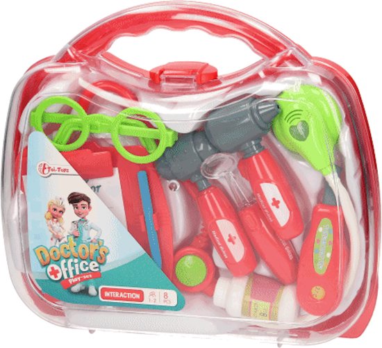 Toi Toys Arztset Im Rucksack – 16-teilig, Für Kinder Ab 4 Jahren, Mit Echt Aussehendem Arzt-Zubehör