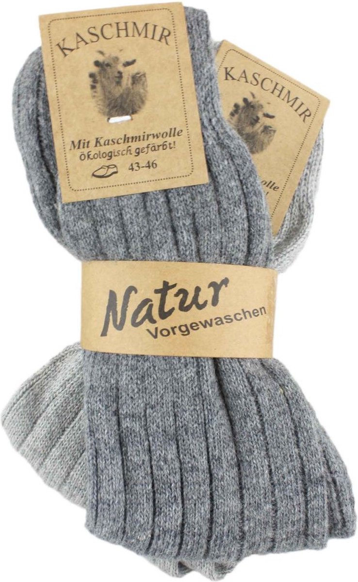 Without Lemon Cashmere sokken Kasjmier 2 Paar Unisex Grijs