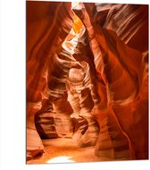 WallClassics - Dibond - Antelope Canyon Gang in Ravijn - 75x100 cm Foto op Aluminium (Wanddecoratie van metaal)
