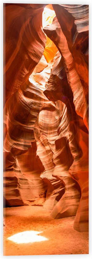 WallClassics - Acrylglas - Antelope Canyon Gang in Ravijn - 20x60 cm Foto op Acrylglas (Met Ophangsysteem)