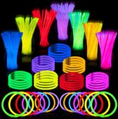 Bracelets Glow Stick Neon Multicolor - 100 pièces - 20cm